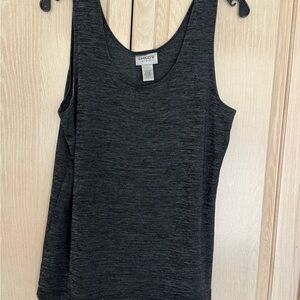 Chico's Heathered Charcoal Scoop Tank
